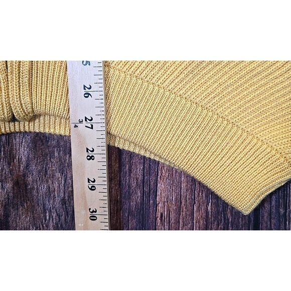 Paul Stuart 100% Merino Wool Yellow Sweater Vest Full Zip Made in Italy Men's L - Picture 5 of 9